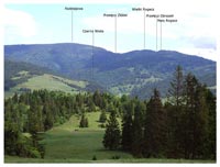 Przecz Obrazek - Widok spod Schroniska pod Durbaszk ;; fot. Jerzy Opioa, licencja: [CC BY-SA 4.0] https://pl.wikipedia.org/ (https://creativecommons.org/licenses/by-sa/4.0/)