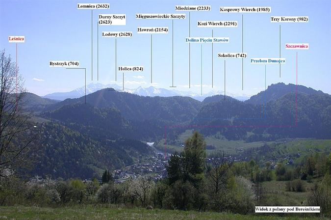 Panorama z okolic schroniska pod Berenikiem