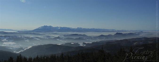 panorama Tatr i Pienin z Radziejowej fot. kadwa