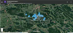 Interaktywna mapa polan w Beskidzie Sdeckim