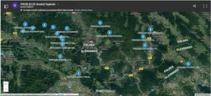 Interaktywna mapa przeczy w Beskidzie Sdeckim
