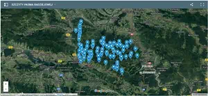 Interaktywna mapa szczytw 1000 m.n.p.m.