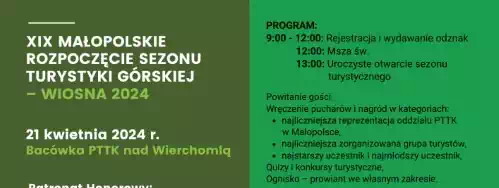 XIX Maopolskie rozpoczcie sezonu turystyki grskiej - Wiosna 2024