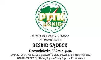 Wycieczka PTTK Dzwonkówka ( 983 m n.p.m.) -  29-03-2026 