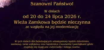 Wieża Zamkowa w Muszynie będzie nieczynna