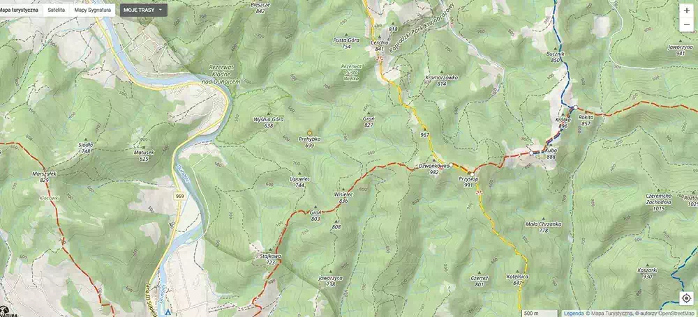  Przehybka ( 699 m n.p.m.) panorama