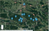 Interaktywna mapa schronisk w Beskidzie Sdeckim