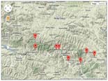 Interaktywna mapa rde i wodospadw w Beskidzie Sdeckim